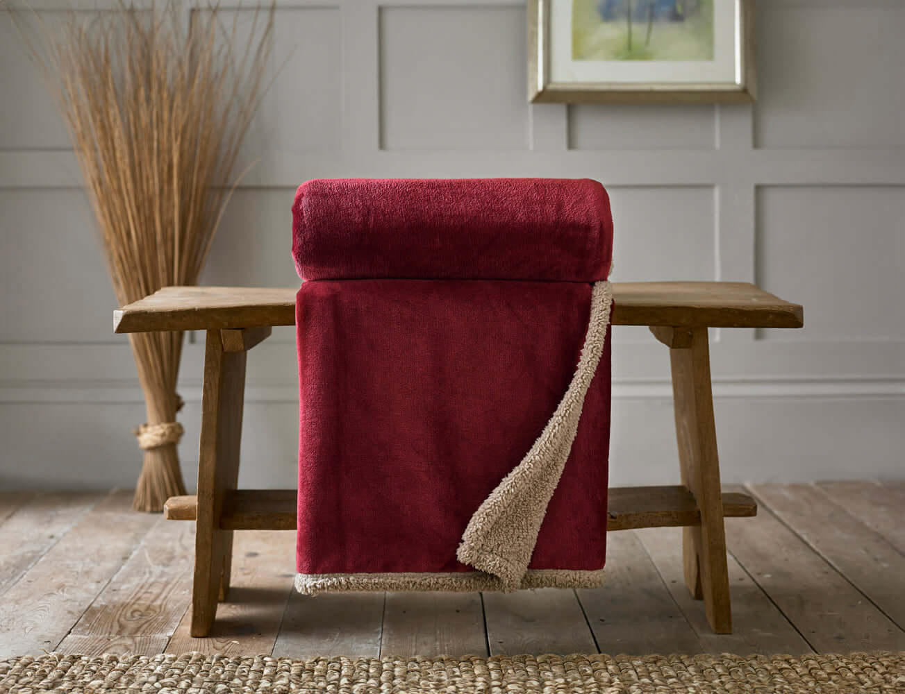 Blackbrook Reversible Sherpa Throw