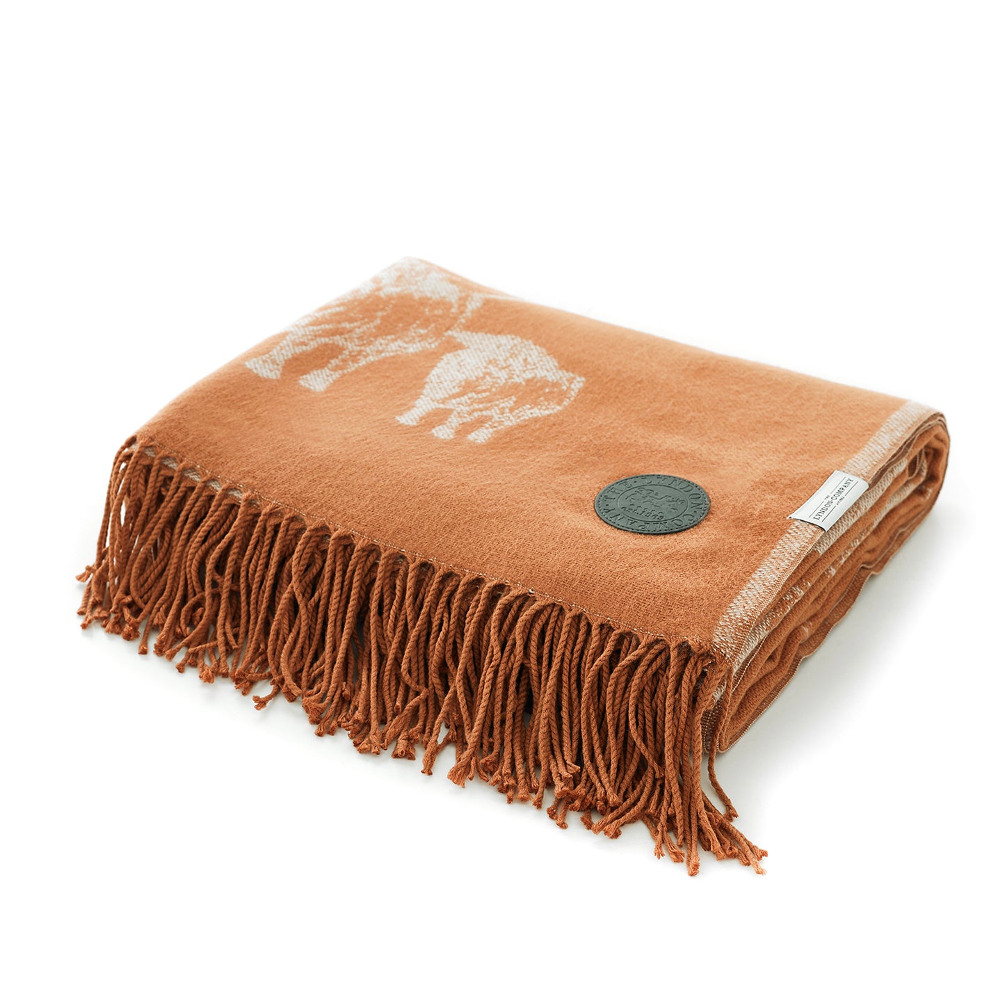 Cow and Calf Faux Cashmere Throw