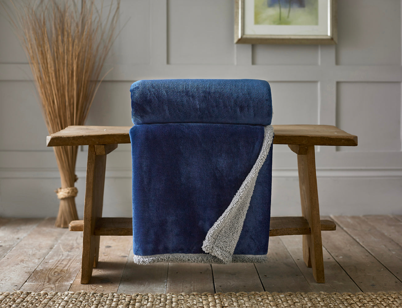 Blackbrook Reversible Sherpa Throw
