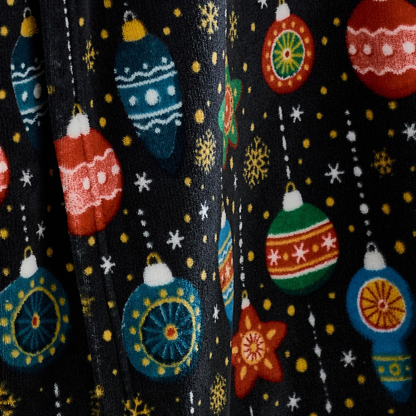 Christmas Baubles Super Soft Fleece Throw