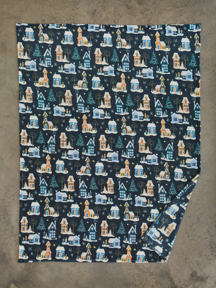 Festive Village Super Soft Fleece Throw