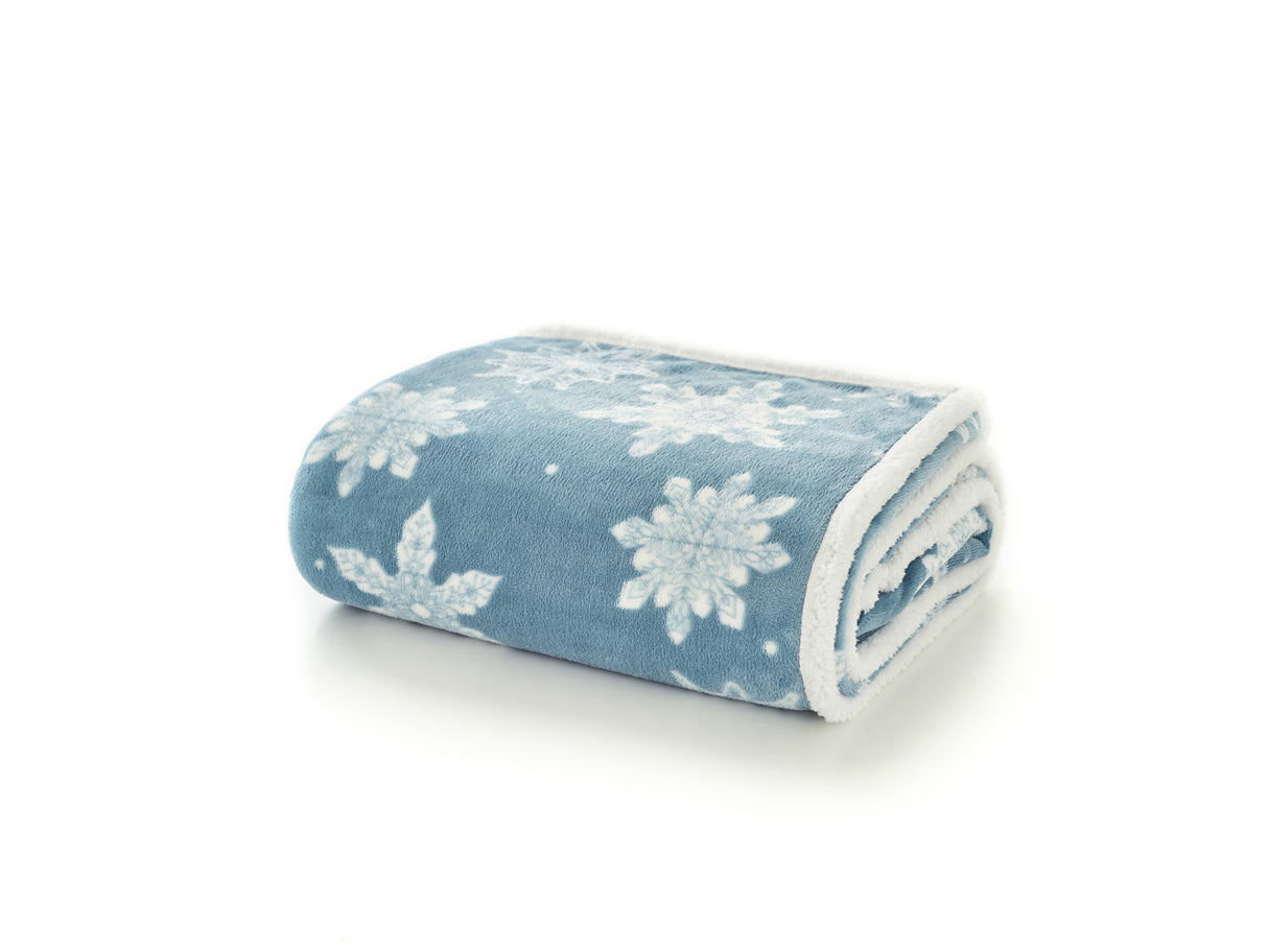 Flurry Printed Sherpa Fleece Throw 130x170cm