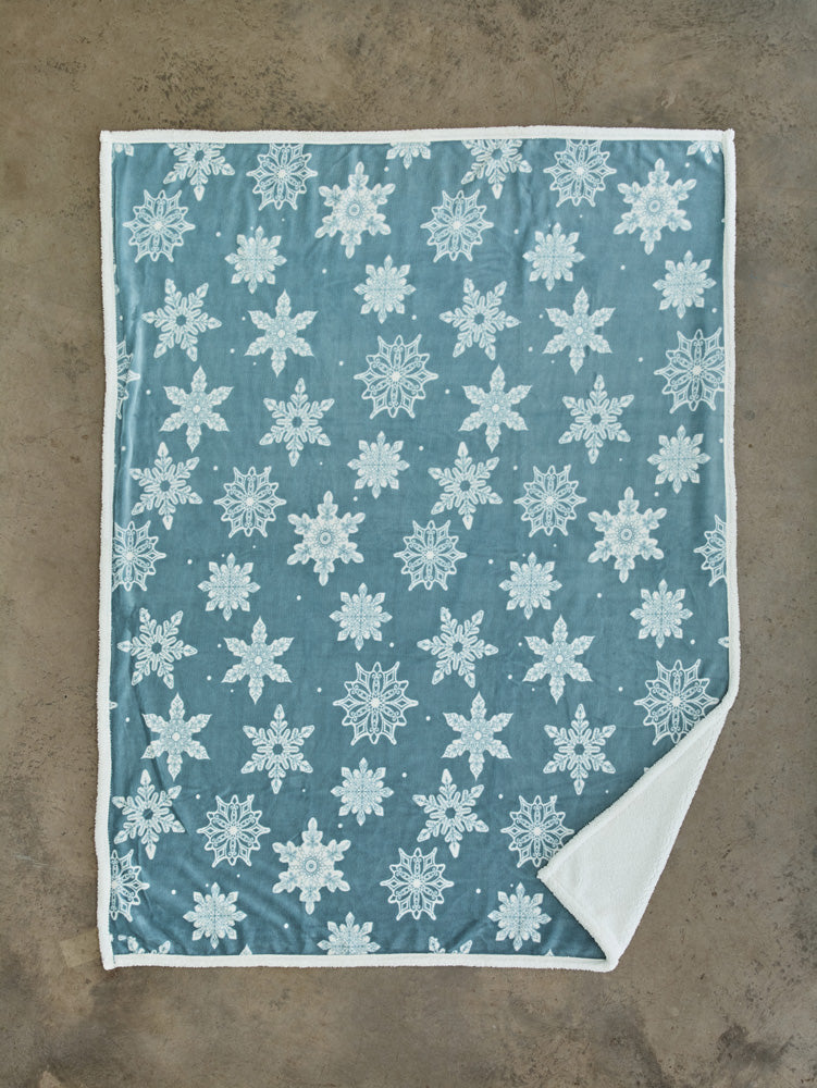 Flurry Printed Sherpa Fleece Throw 130x170cm