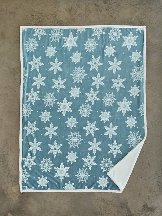 Flurry Printed Sherpa Fleece Throw 130x170cm