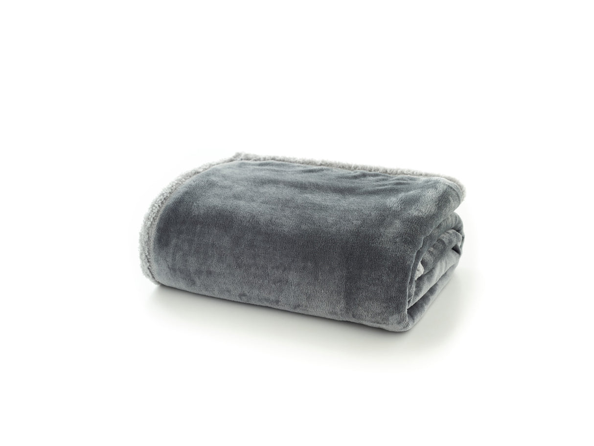 Hazelwood Sherpa Fleece Throw 1300x170cm