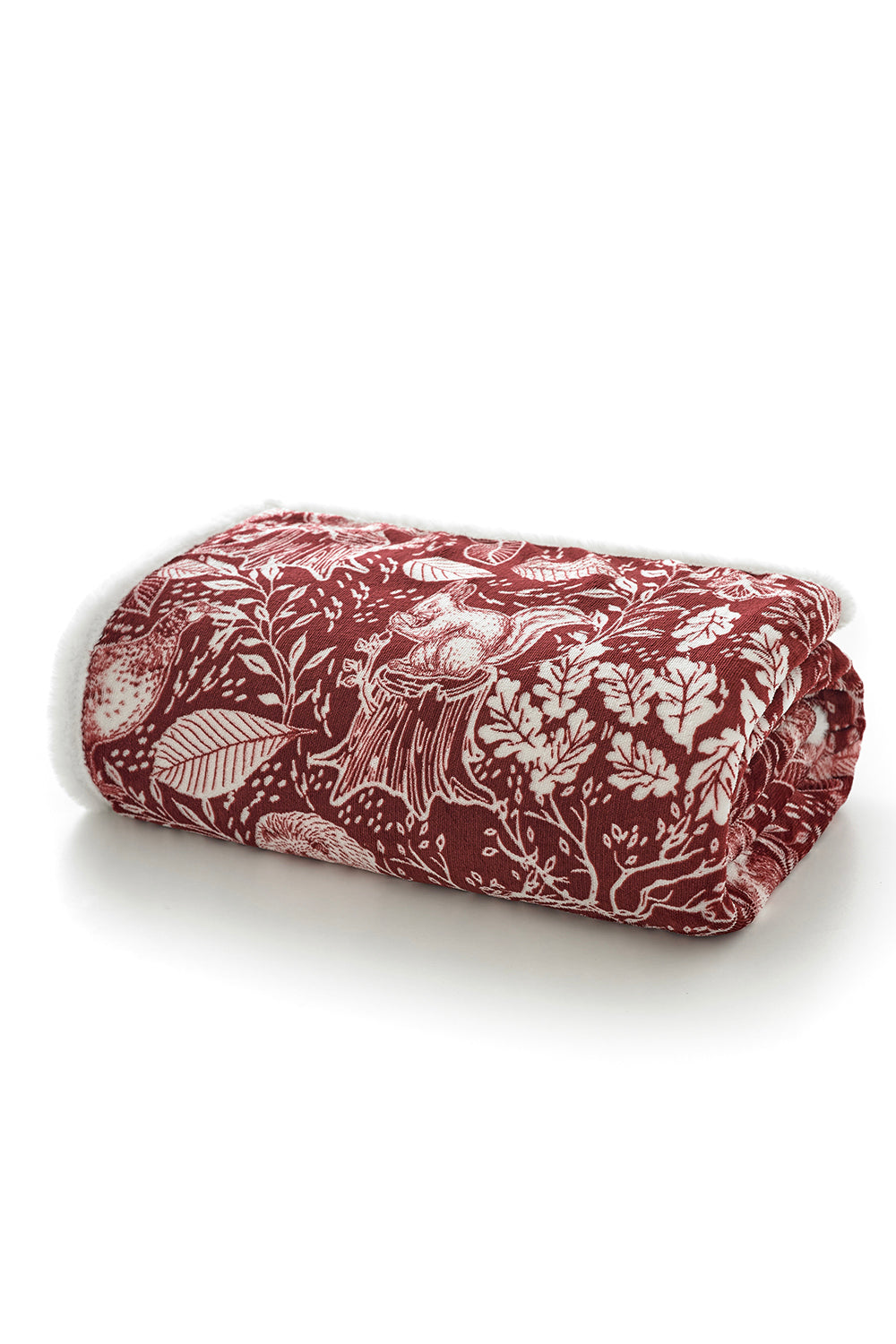 Hidden Forest Printed Sherpa Fleece Throw