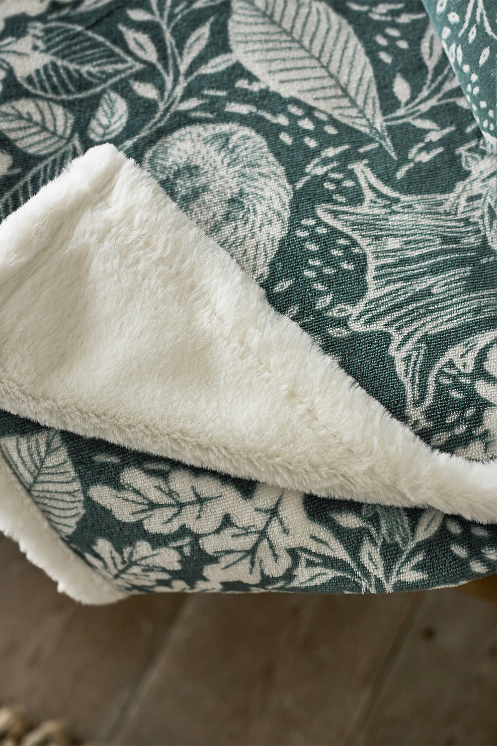 Hidden Forest Printed Sherpa Fleece Throw