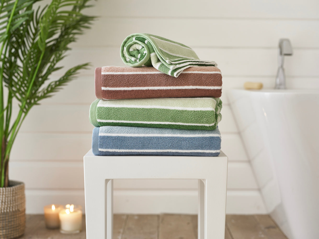 Madison Stripe Cotton Towels 550 GSM