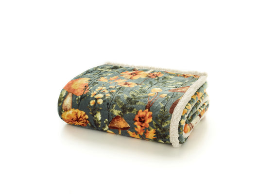 Mushroom Sage Green Sherpa Throw