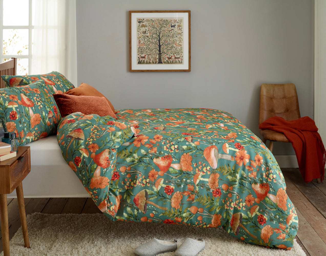 Mushroom Sage Easy Care Duvet Set