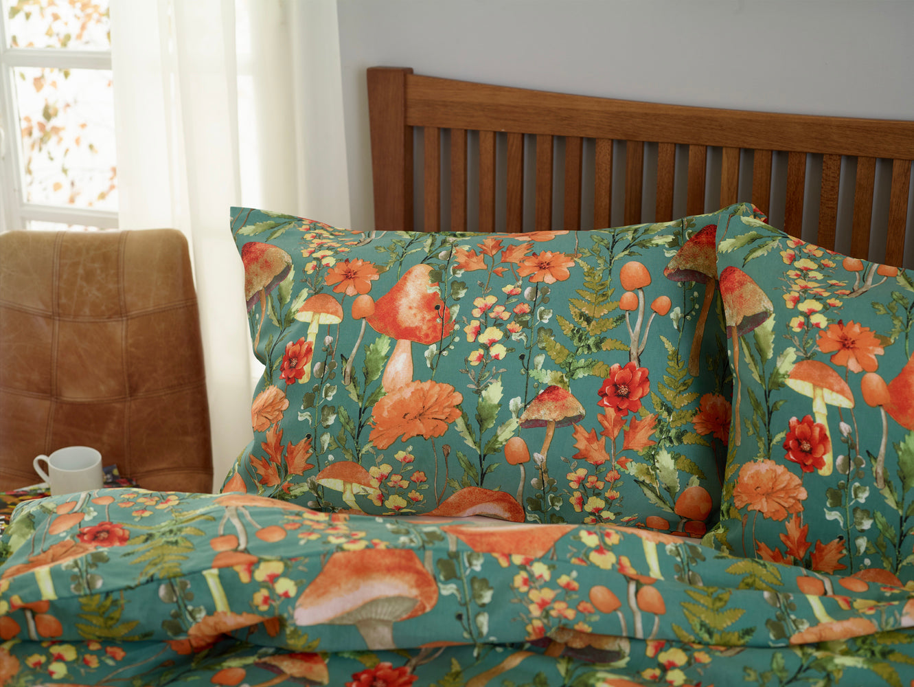 Mushroom Sage Easy Care Duvet Set