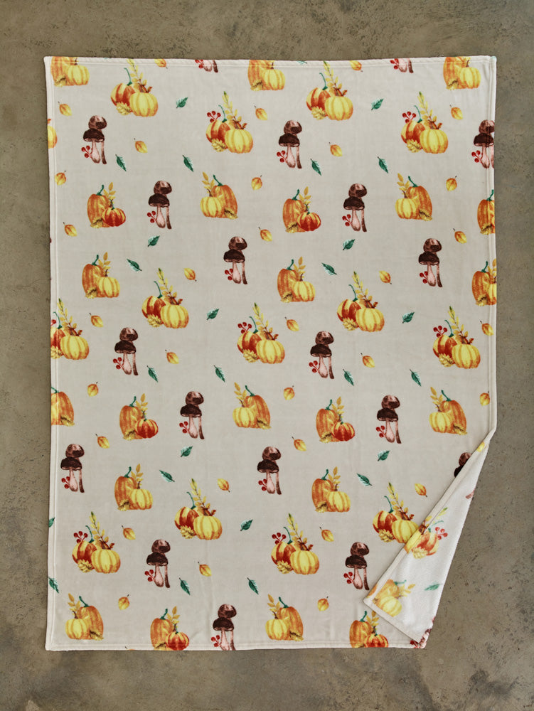 Pumpkin Party Super Soft Fleece Throw