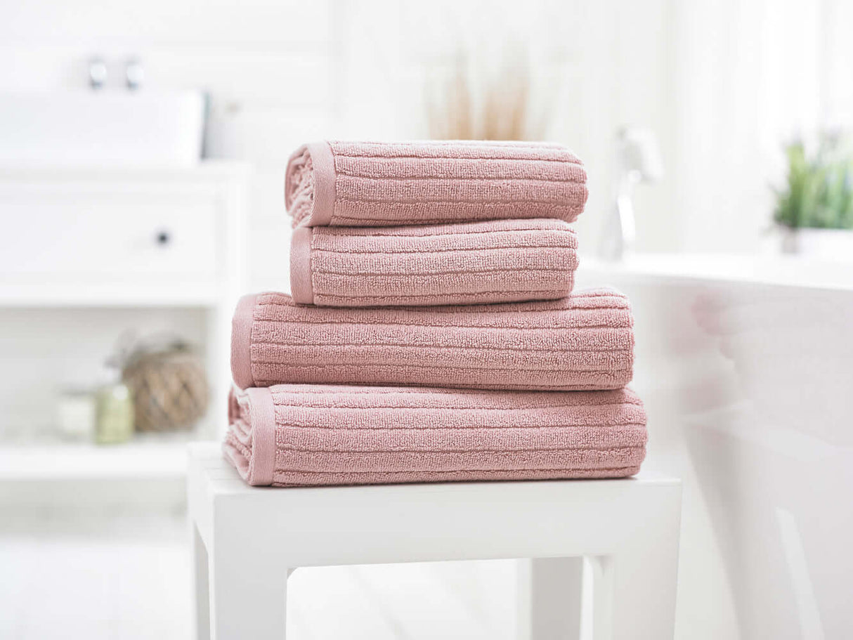Rialto Ribbed Zero Twist Cotton Towels 480 GSM
