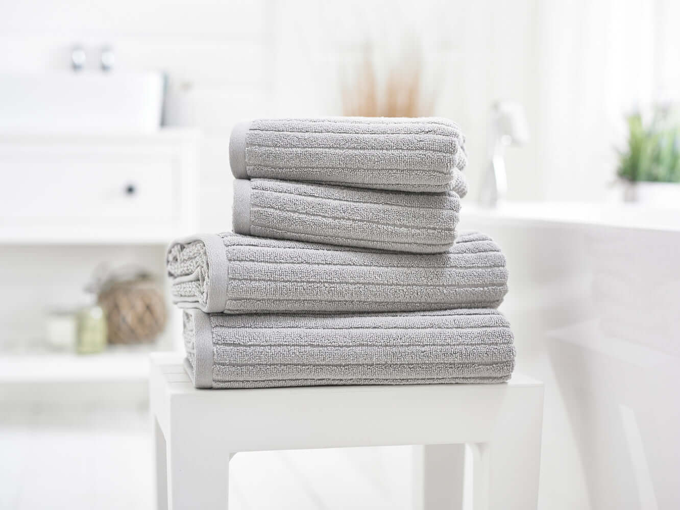 Rialto Ribbed Zero Twist Cotton Towels 480 GSM