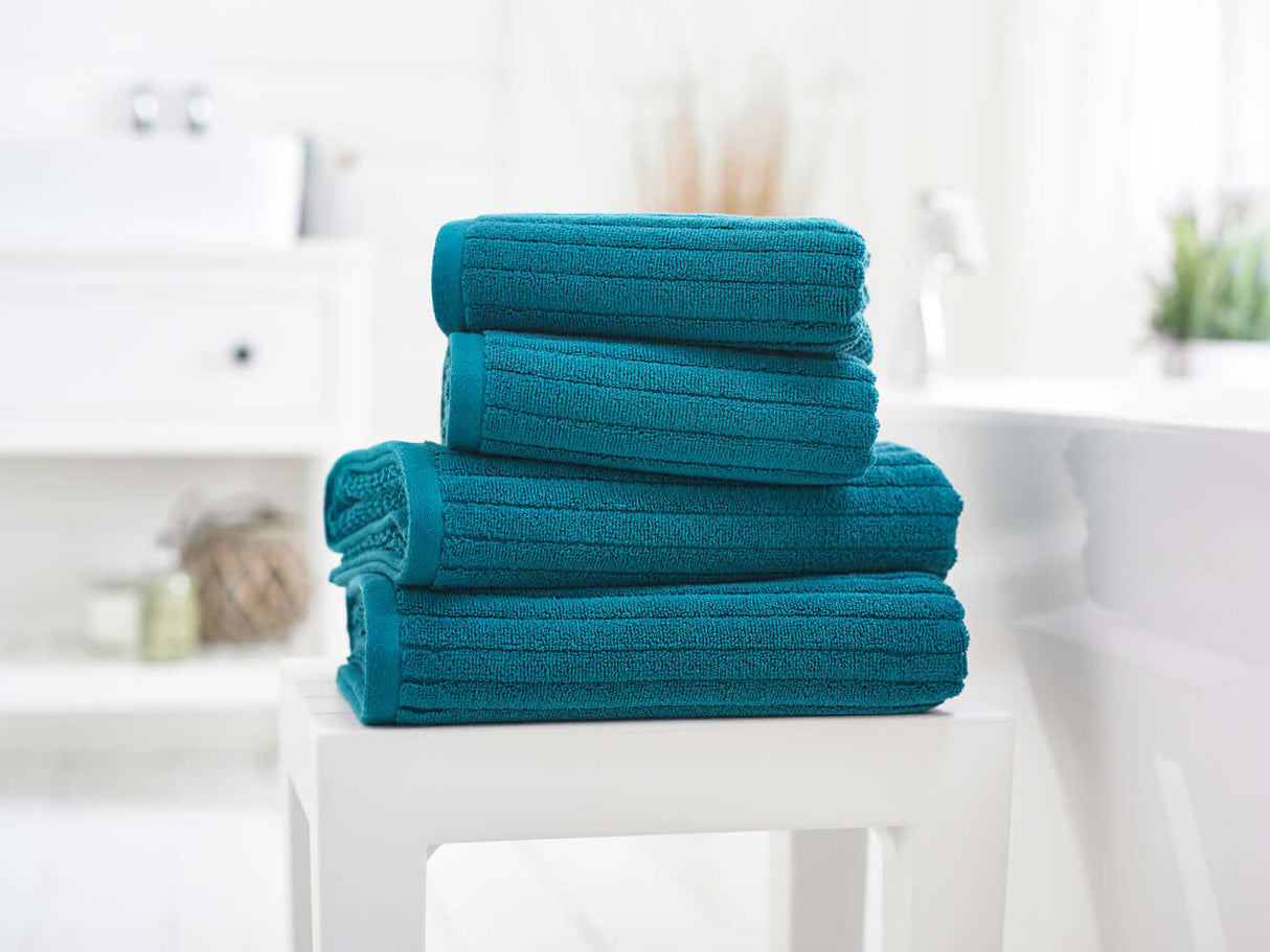 Rialto Ribbed Zero Twist Cotton Towels 480 GSM