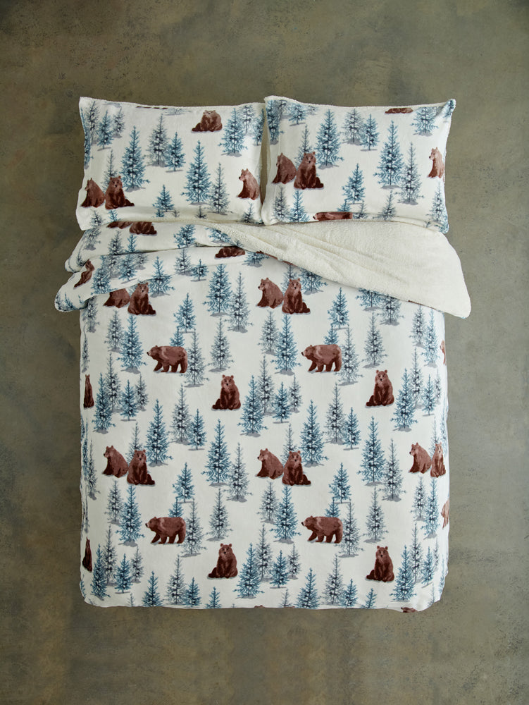 Winter Bears Sherpa Duvet Set