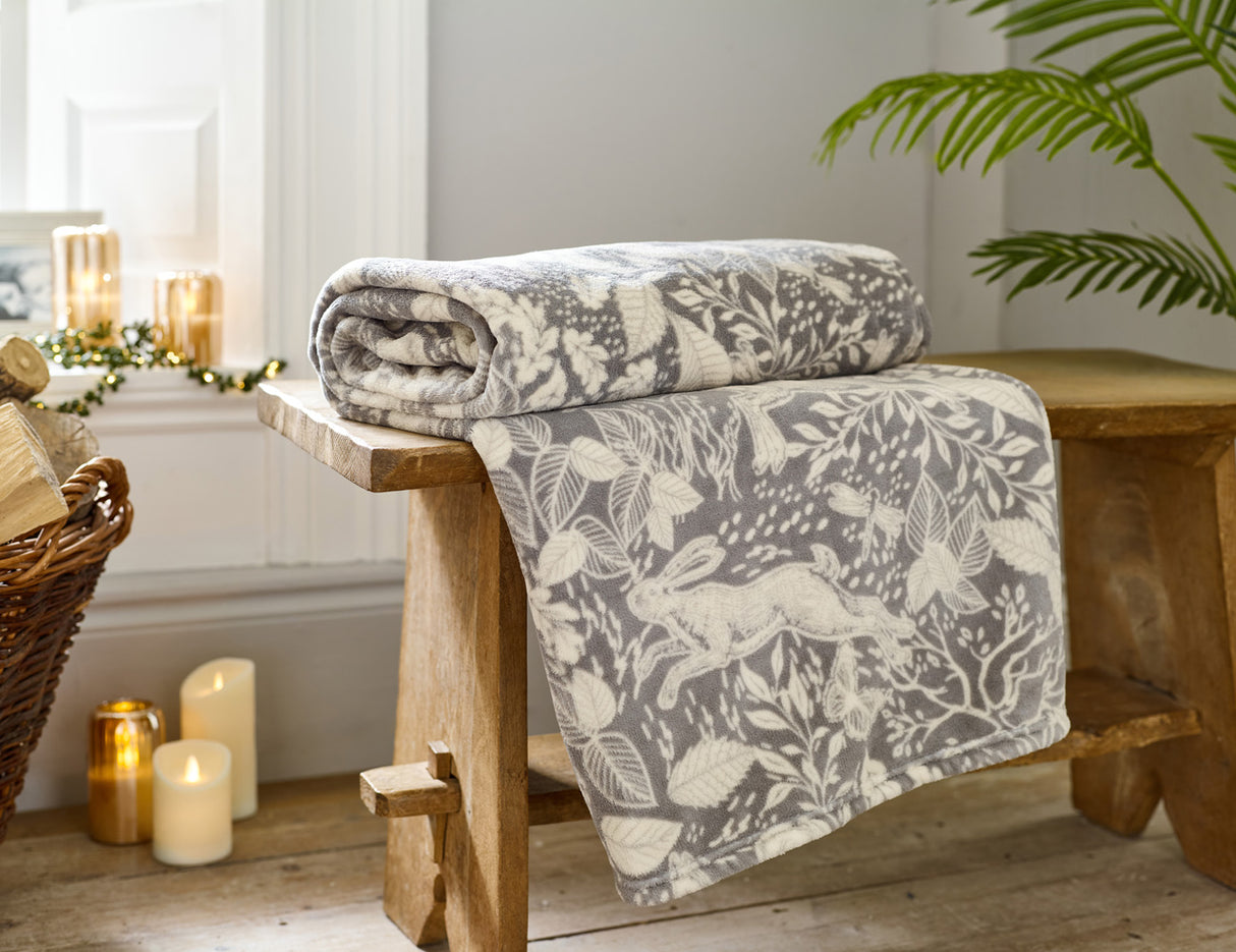 Winter Forest Microfibre Printed Throw
