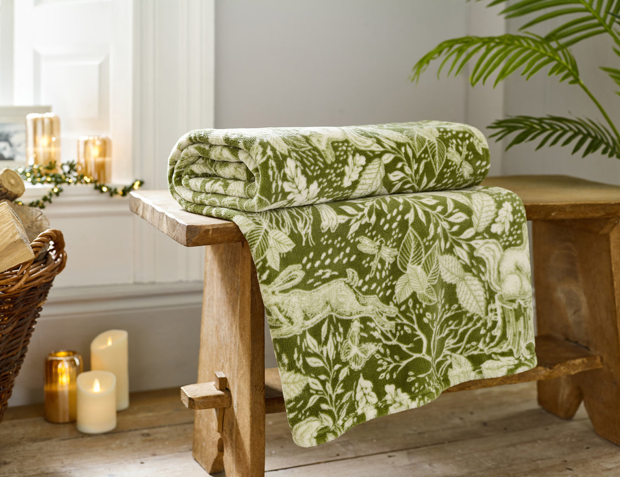 Winter Forest Microfibre Printed Throw