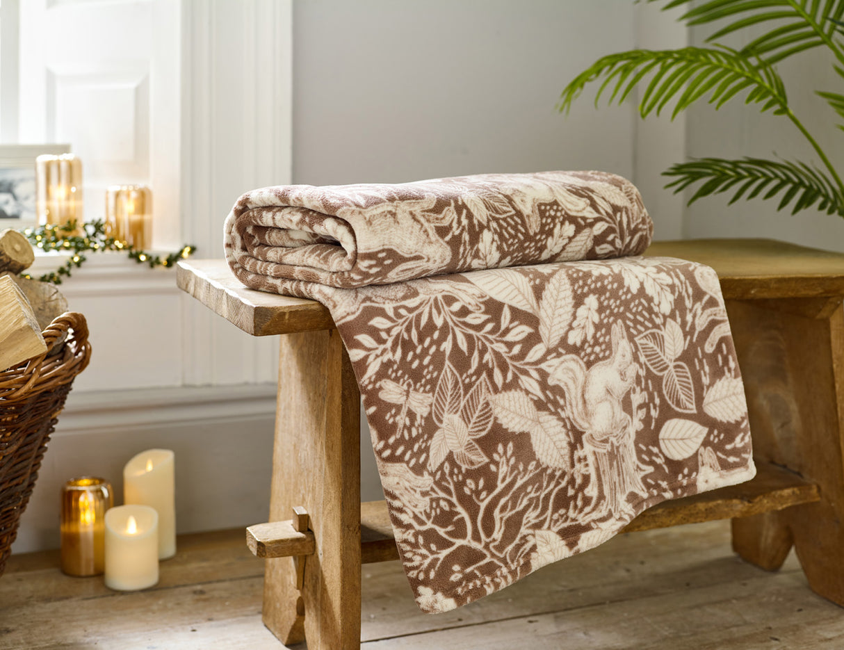 Winter Forest Microfibre Printed Throw
