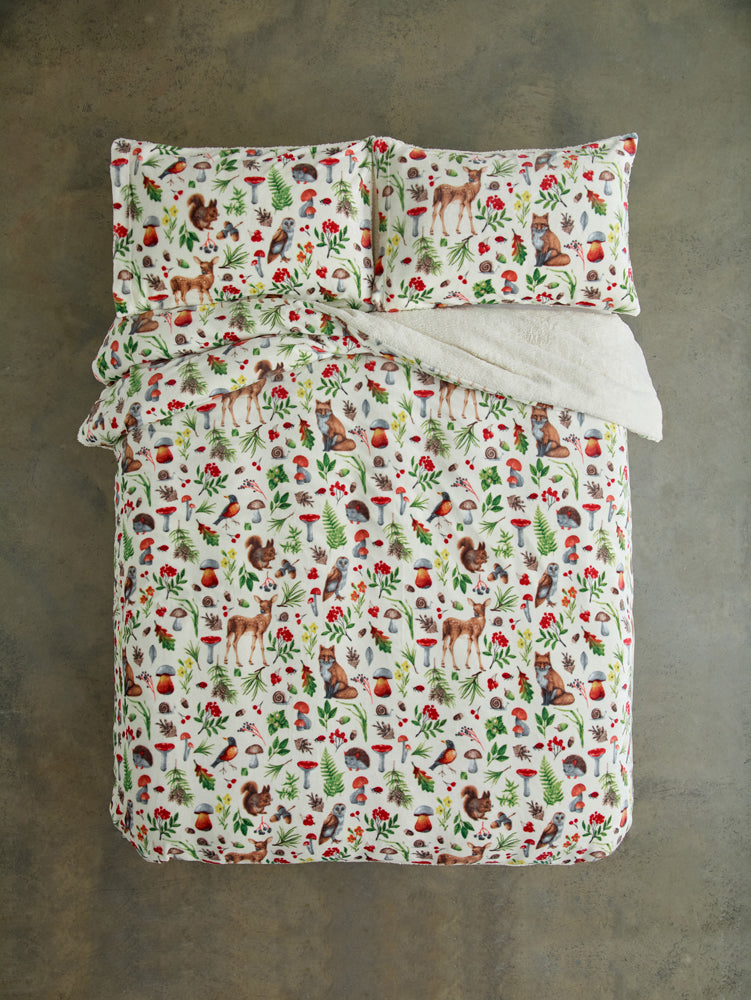 Autumn Animals Sherpa Duvet Set