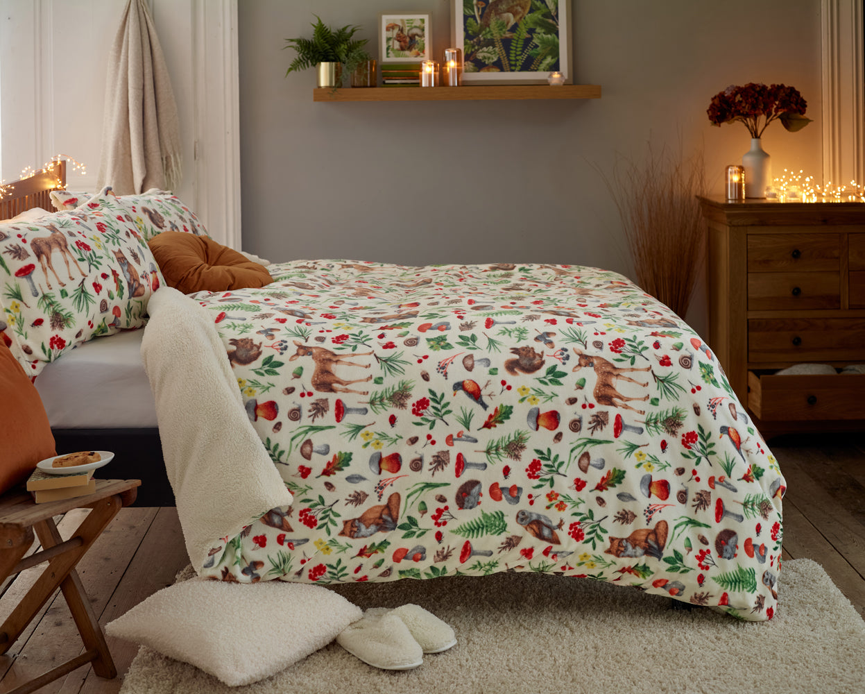 Autumn Animals Sherpa Duvet Set