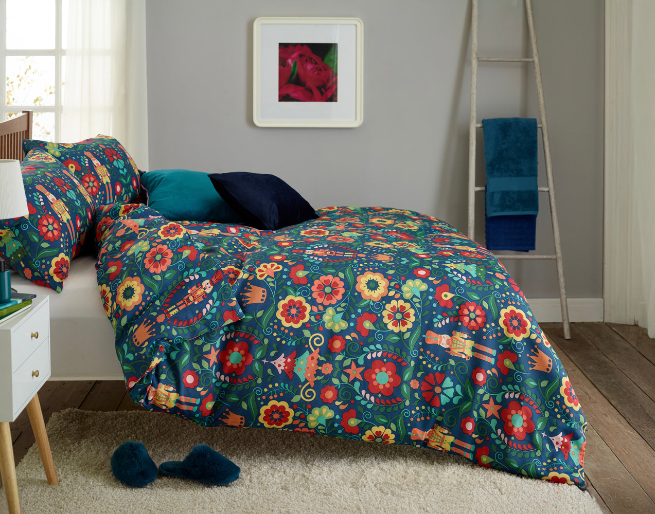 Folkloric Nutcracker Easy Care Duvet Set