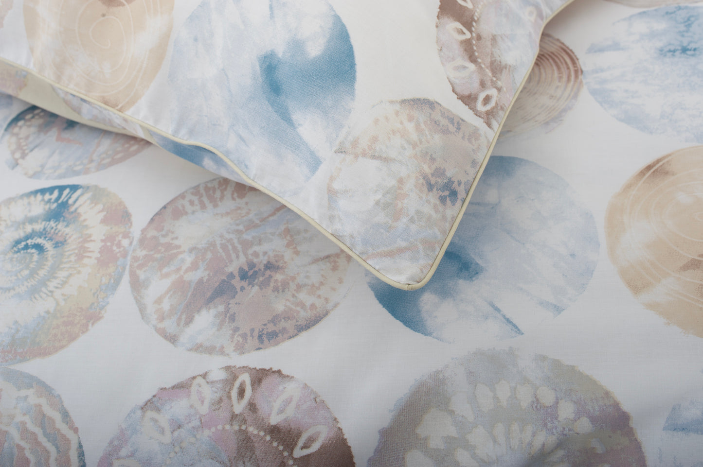 Shell Mother of Pearl Cotton Duvet Set with Fabric Bag