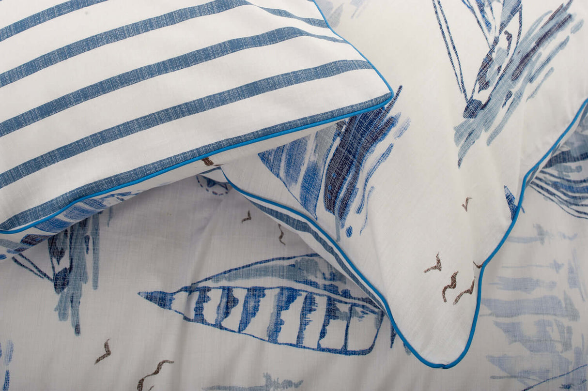 Solent Reversible Duvet Set with Fabric Bag