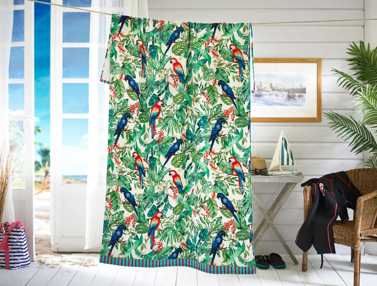 Pandemonium Printed Cotton Velour Beach Towel 90x180cm