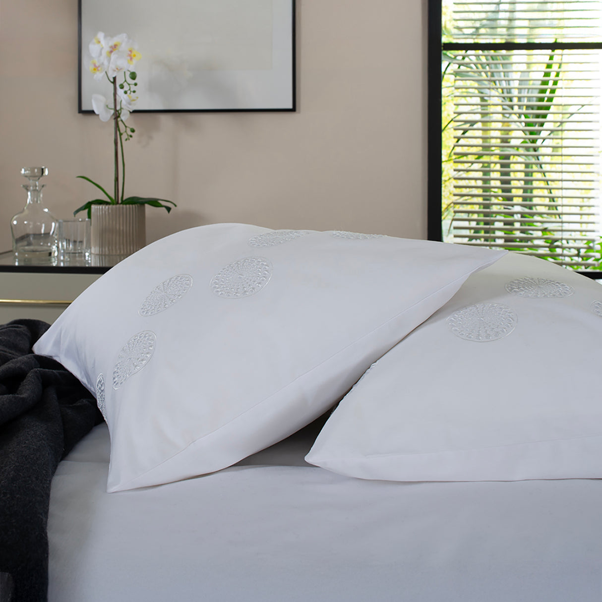 Spirals Embroidered 200TC Cotton Duvet Set