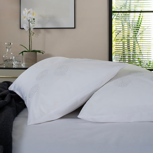 Spirals Embroidered 200TC Cotton Duvet Set