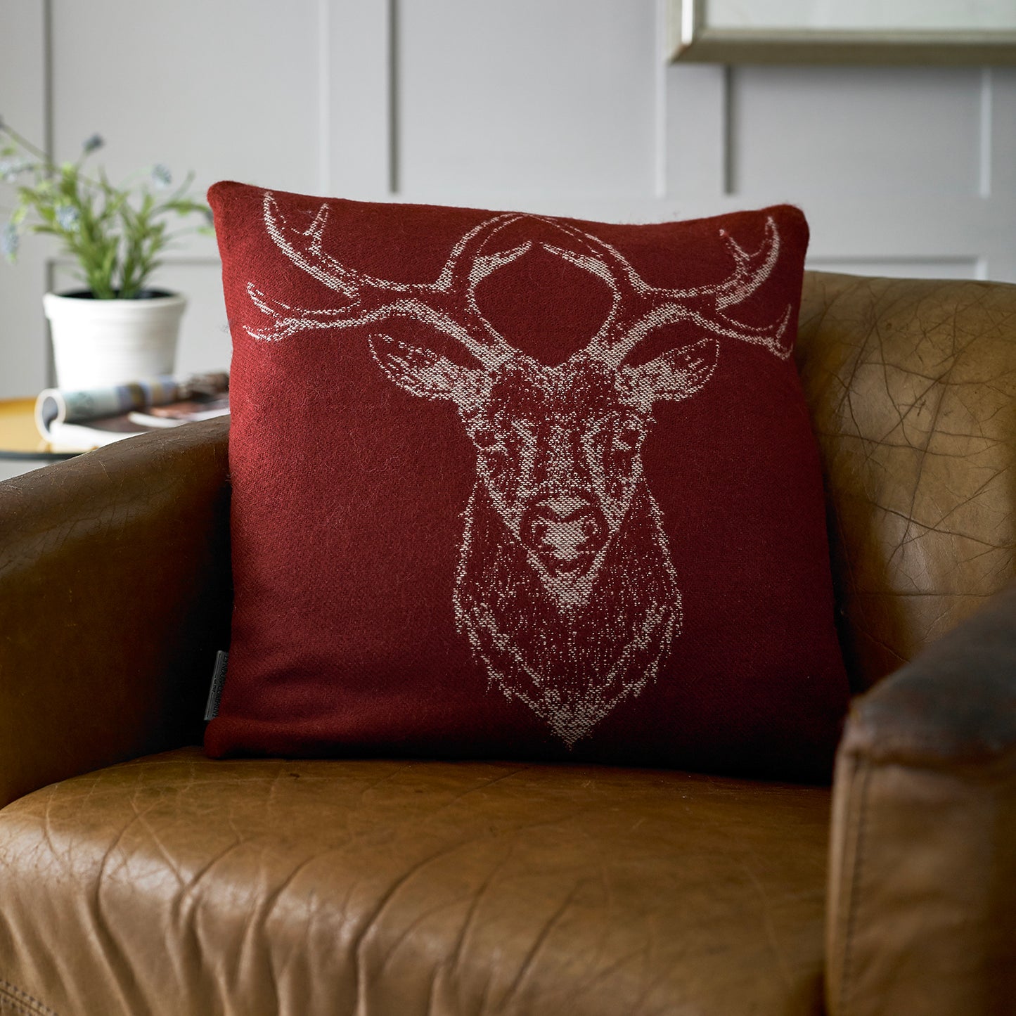Stag Acrylic Cushion 45x45cm