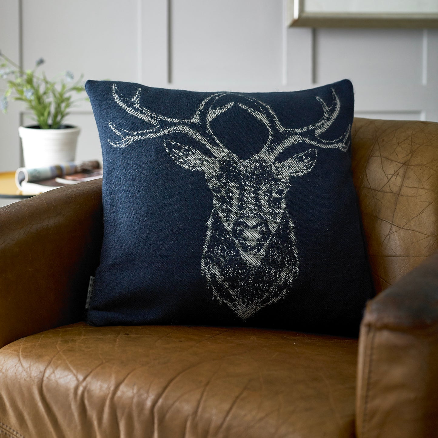 Stag Acrylic Cushion 45x45cm