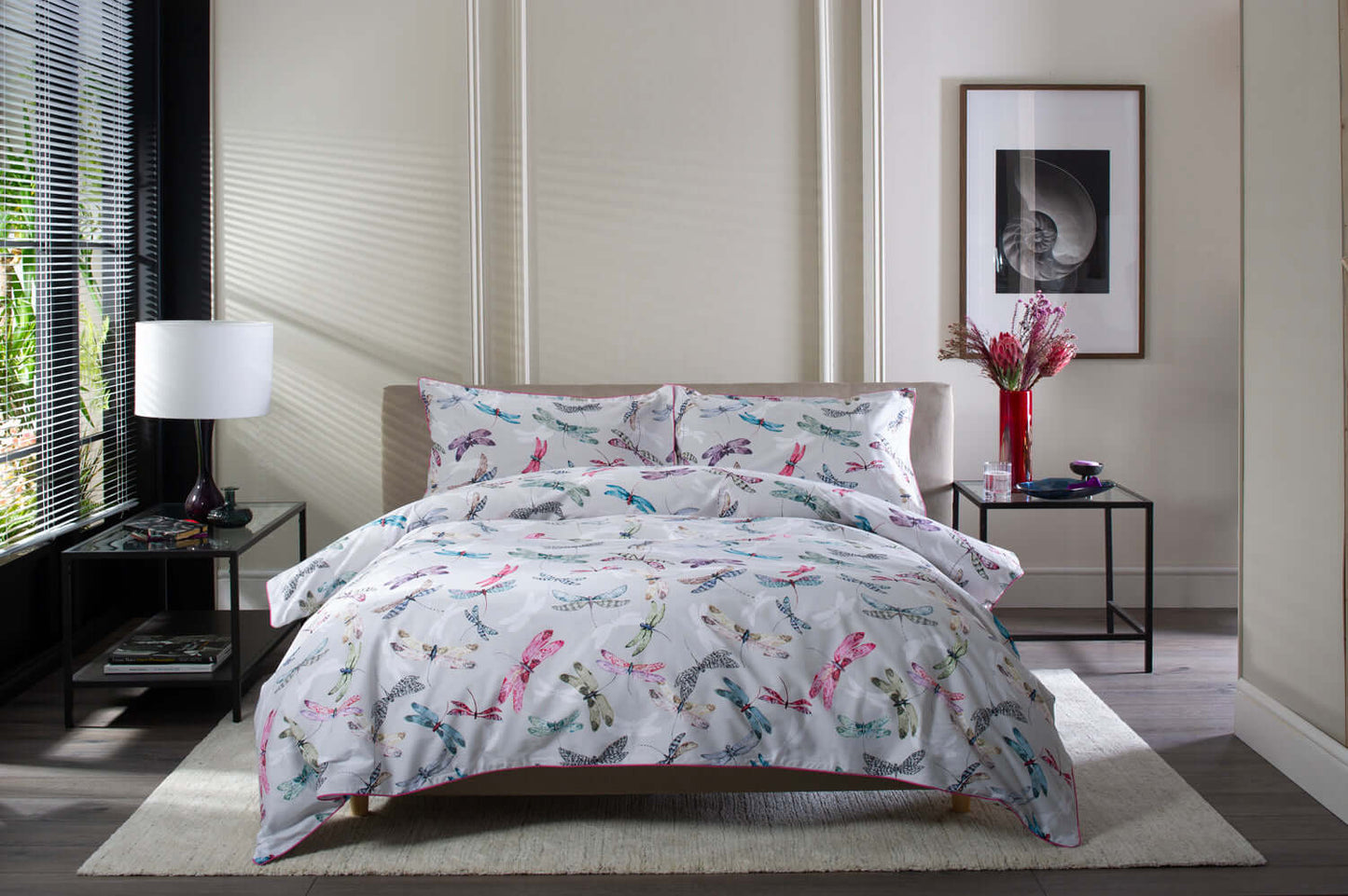 Japanese Dragonflies Cotton Duvet Set