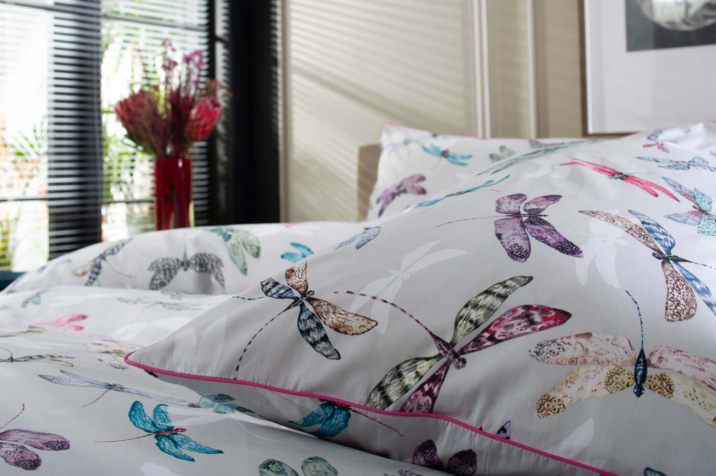 Japanese Dragonflies Cotton Duvet Set