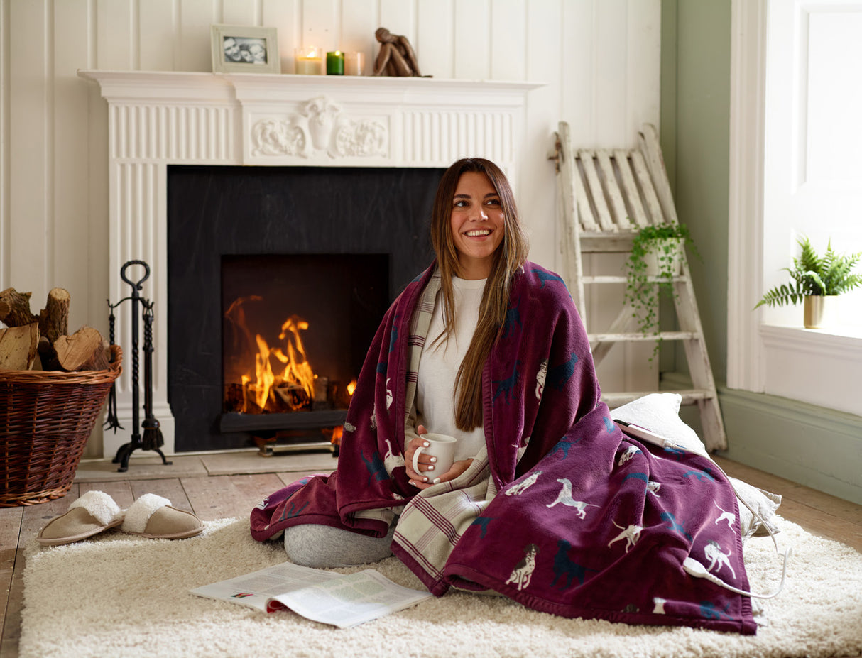 Hounds Sherpa Heated Throw - 140x180cm