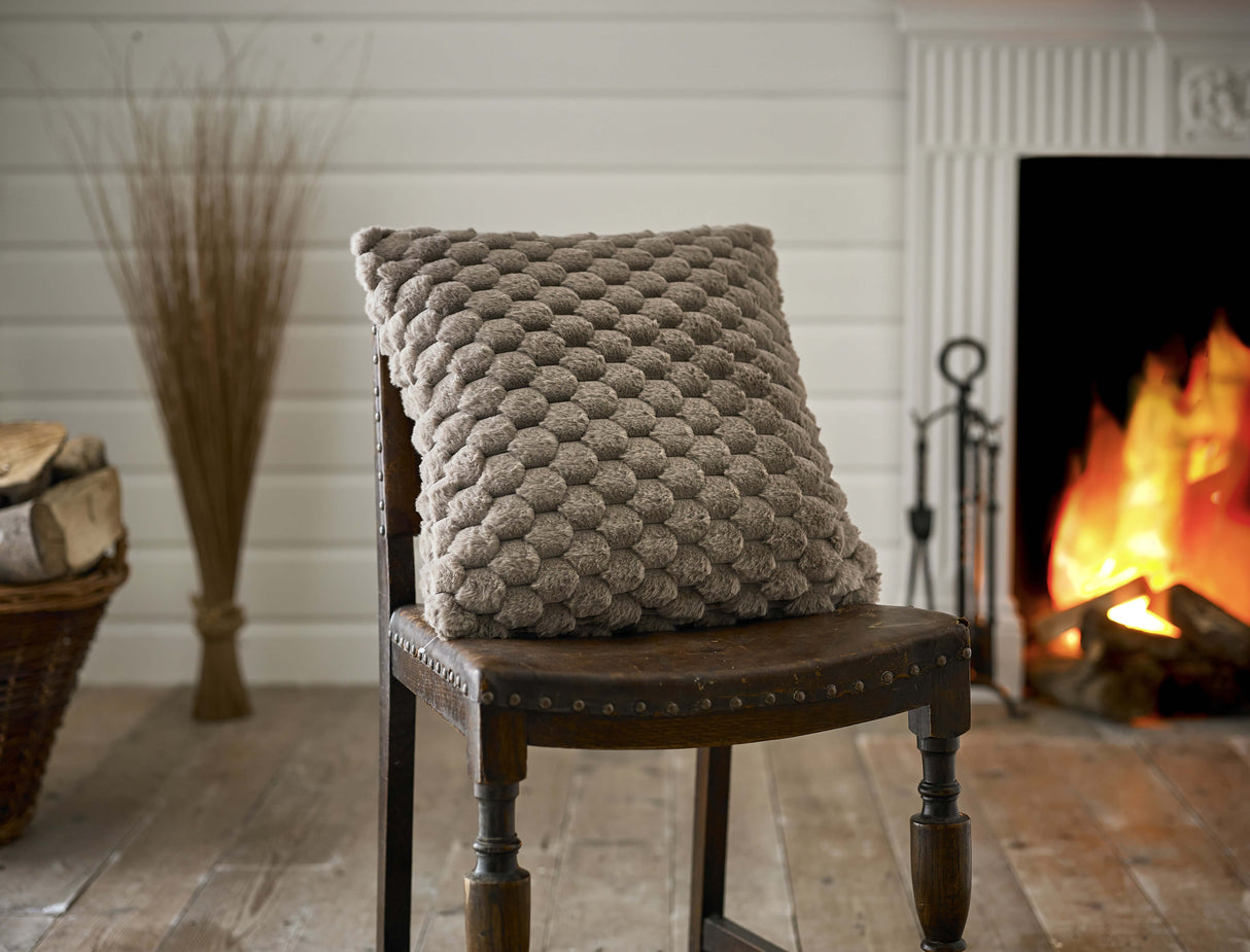 Northcombe Textured Faux Fur Cushion 45x45cm