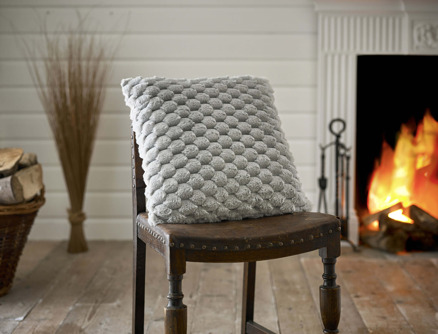 Northcombe Textured Faux Fur Cushion 45x45cm