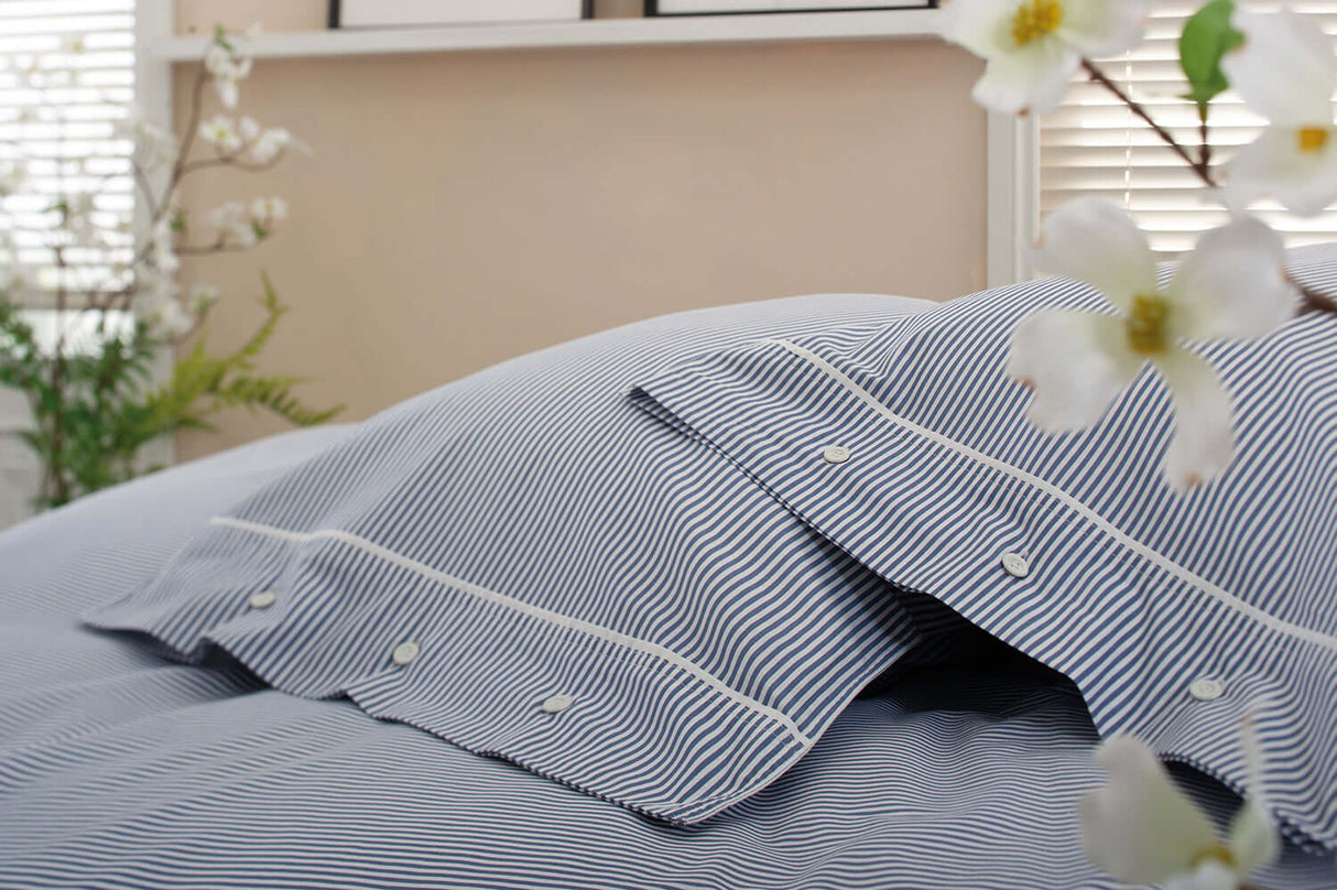 Southport Cotton Duvet Set with Button Cuff Detail