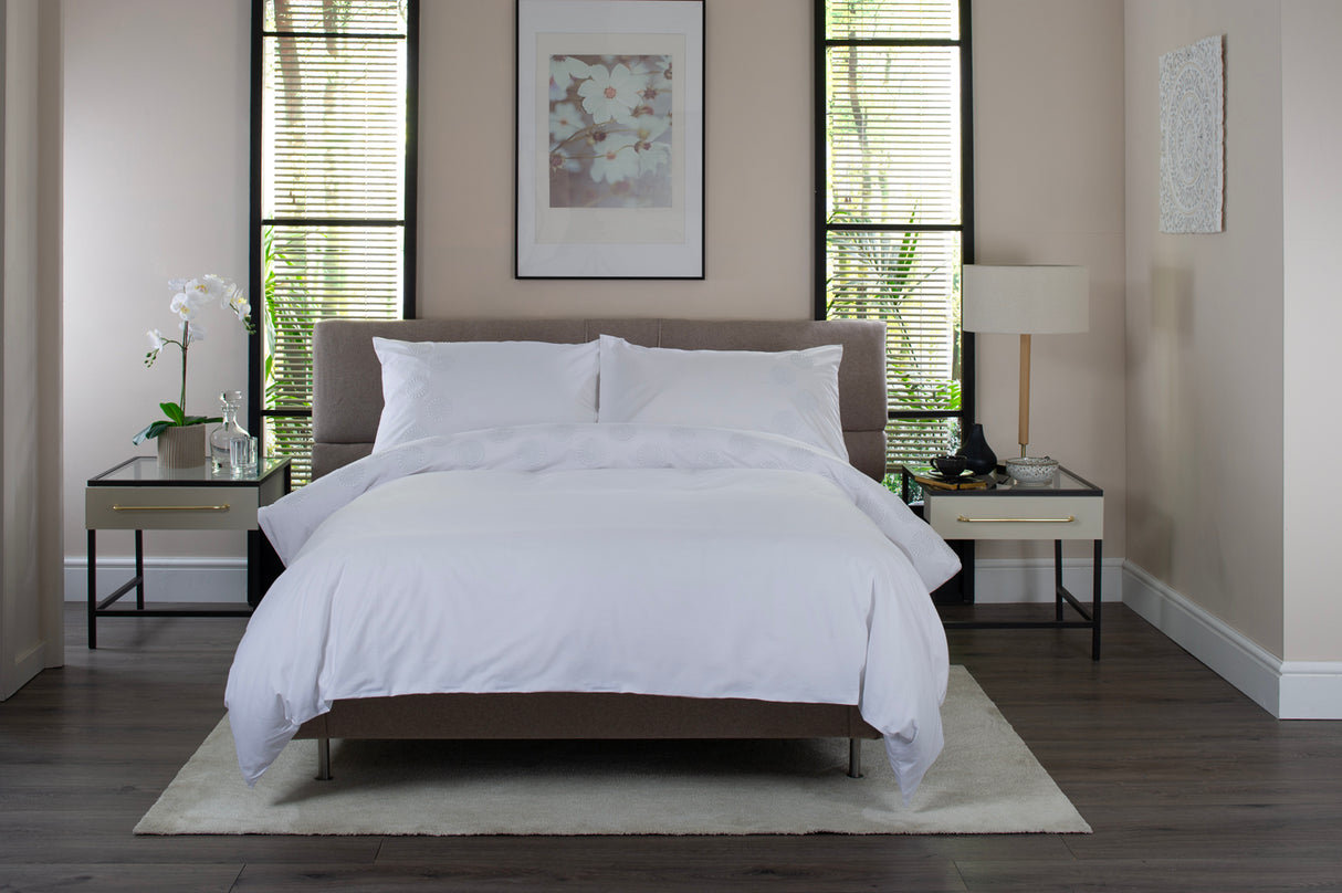 Spirals Embroidered 200TC Cotton Duvet Set