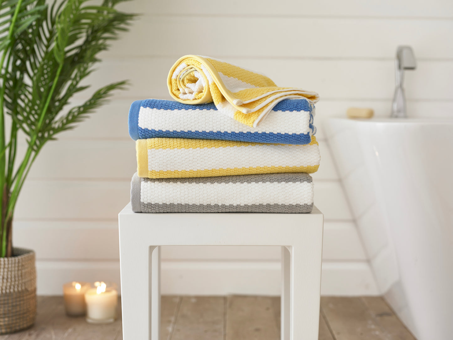 Boston Stripe Cotton Towels 550 GSM