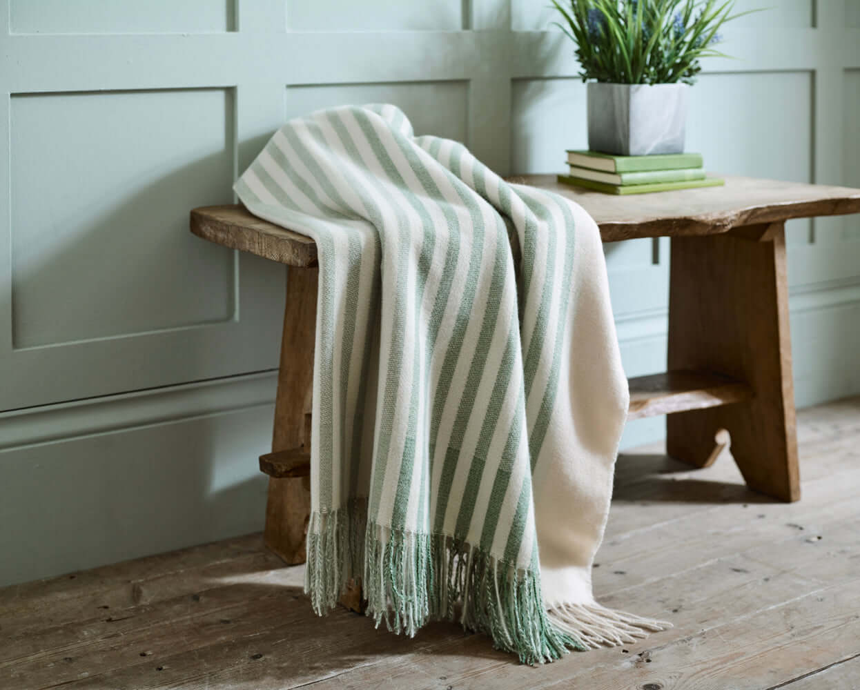 Gorgan Soft Faux Cashmere Stripes Throw