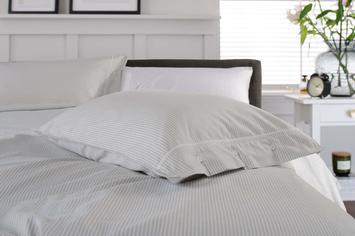 Southport Cotton Duvet Set with Button Cuff Detail