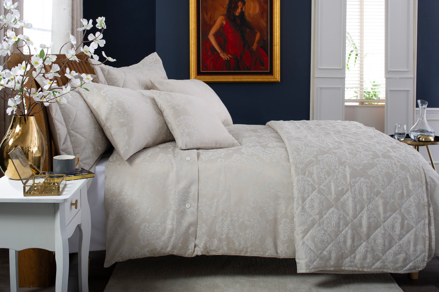 Versailles Cotton Embroidered Bedding Collection