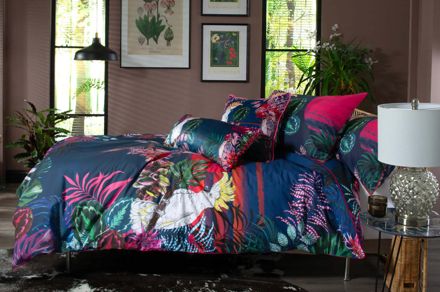 KN The Parrot and the Cockatoo Designer Bedding Collection