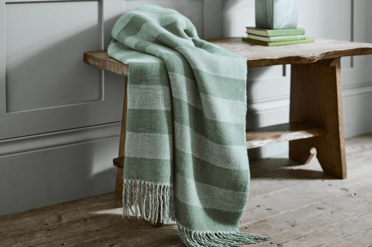 Elgin Soft Faux Cashmere Stripes Throw