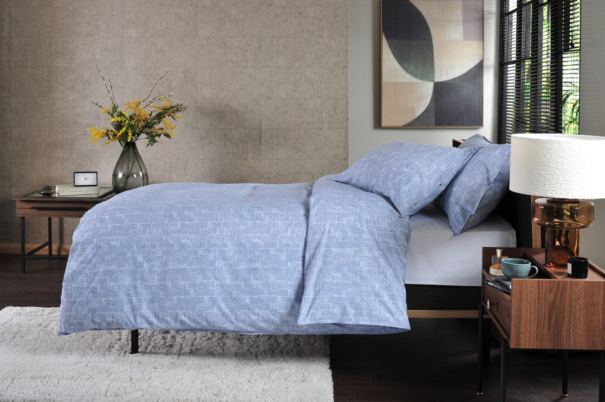 Blue Broken Texture Duvet Set | The Lyndon Company