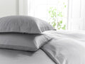 400 Thread Count Cotton Duvet Set in Platinum, pillow detail