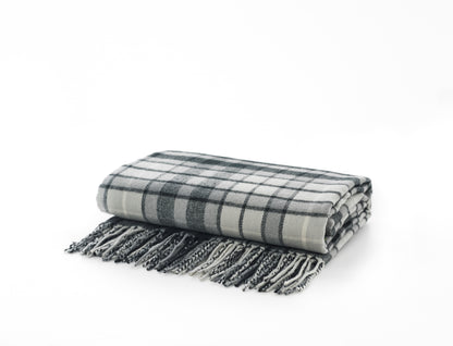 Buchanan Tassel Checked Throw