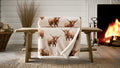 Angus Highland Cow Throw